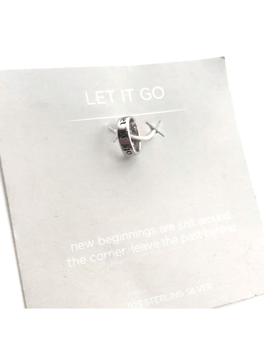 Sterling Silver Origami Owl ‘ Let It Go ‘ Round Mini Charm Pendant